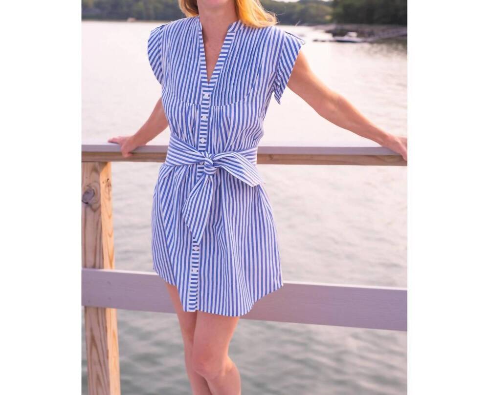 NEW BELL BY ALICIA BELL kat mini dress in thick navy stripe